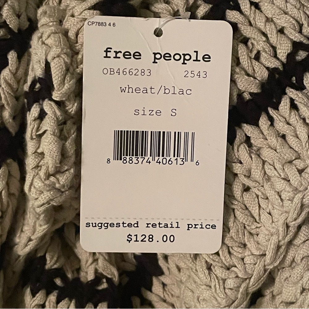 Free People Sea Worthy sweater, cream and black size S - Picture 5 of 6